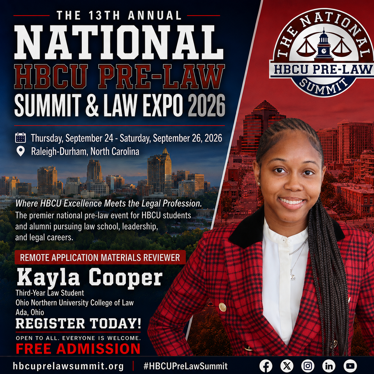 Kayla Cooper — Remote Law School Application Materials Reviewer flyer