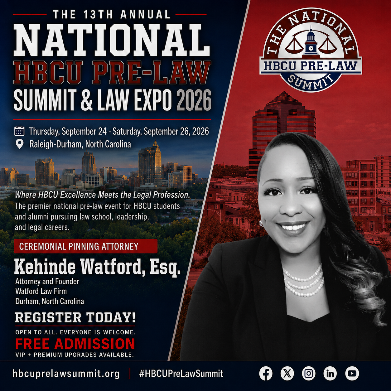 Kehinde Watford — Ceremonial Pinning Attorney flyer