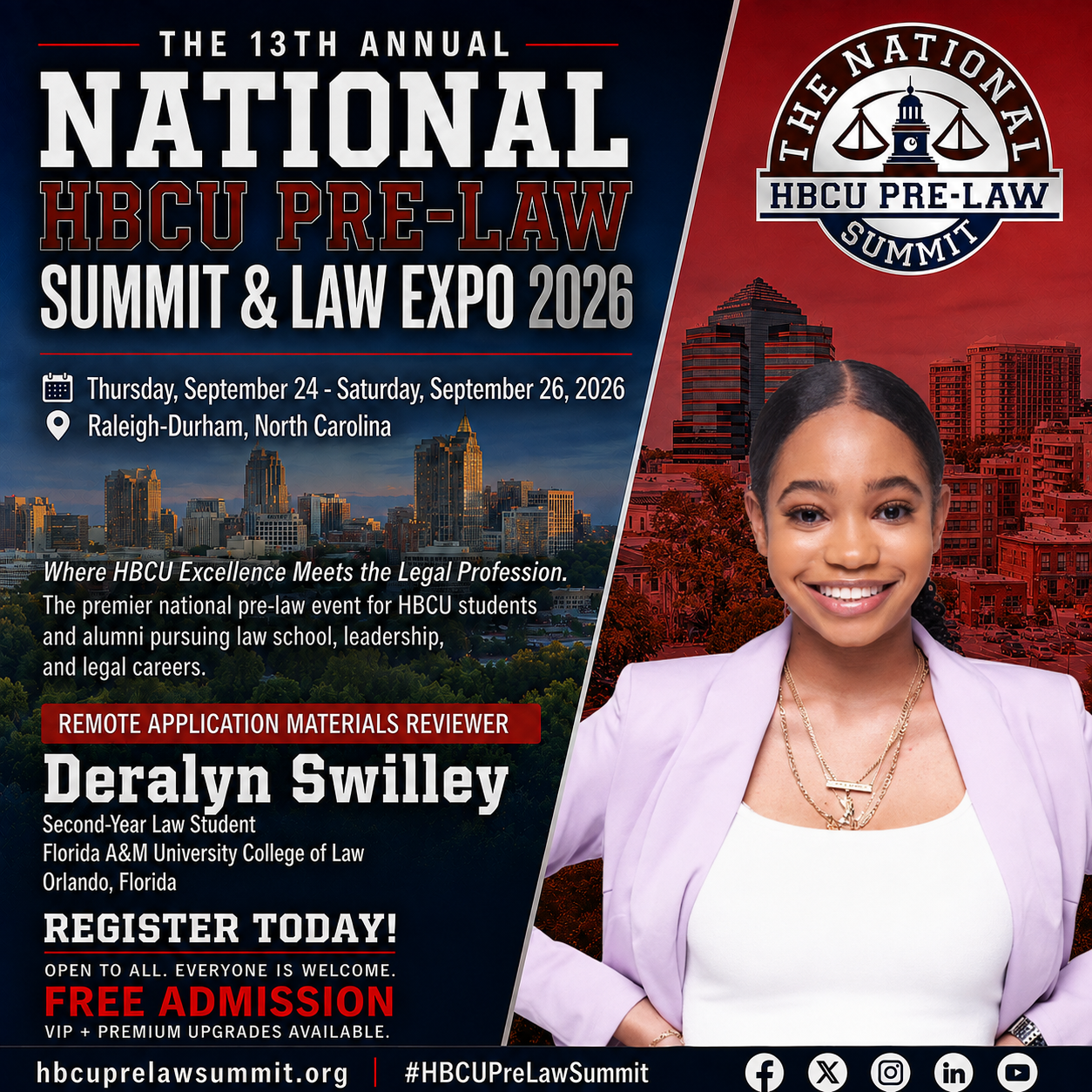 Deralyn Swilley — Remote Law School Application Materials Reviewer flyer