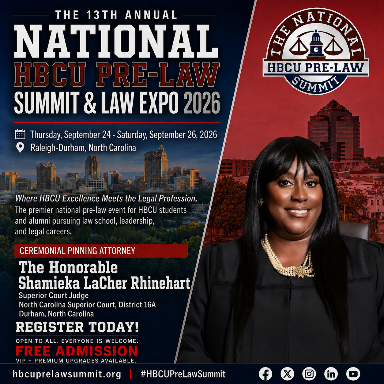 Shamieka Rhinehart — Ceremonial Pinning Attorney flyer