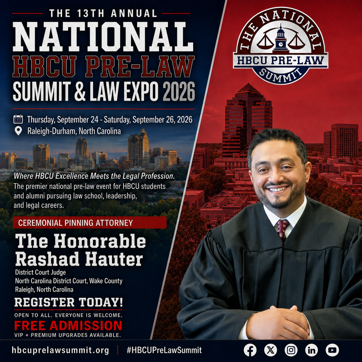 Rashad Hauter — Ceremonial Pinning Attorney flyer